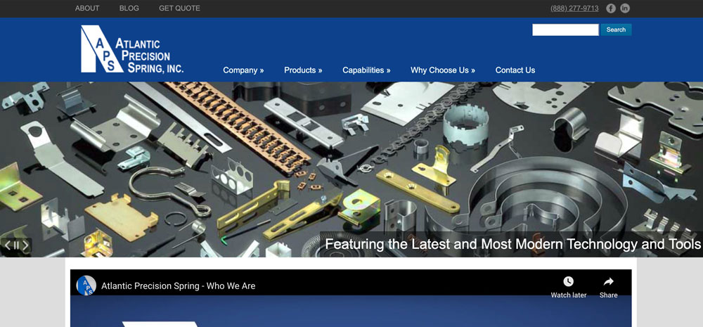 APS-Homepage-Screenshot