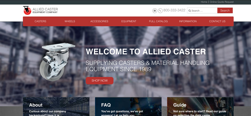Allied-Casters-Homepage-Screenshot