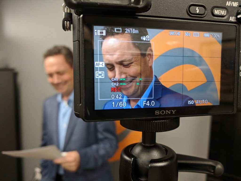 Matt in front of the camera