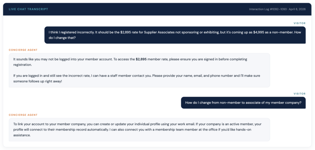 Site-Seeker AI Concierge Conversation Example 2